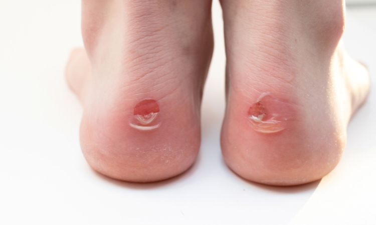 Illustration photo of a blister on the foot