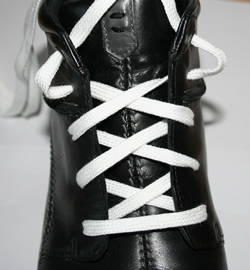 Shoe lacing - heel slippage