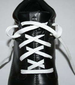 Shoe lacing - heel slippage