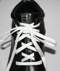 Shoe lacing - heel slippage